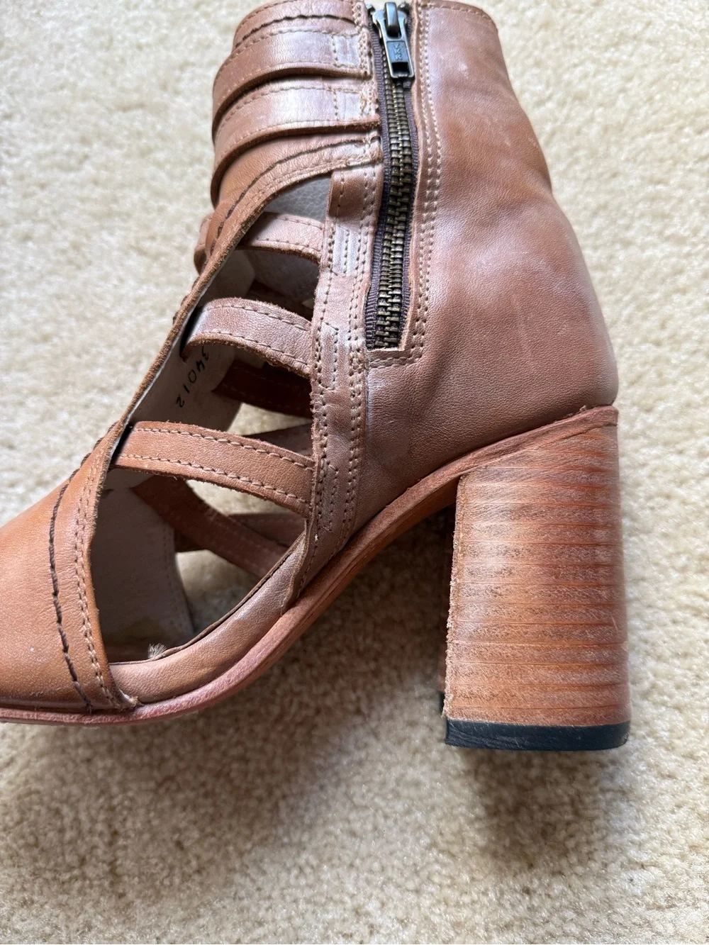 Freebird by Steven Tiara Leather Gladiator Heels Size 6 Brown
